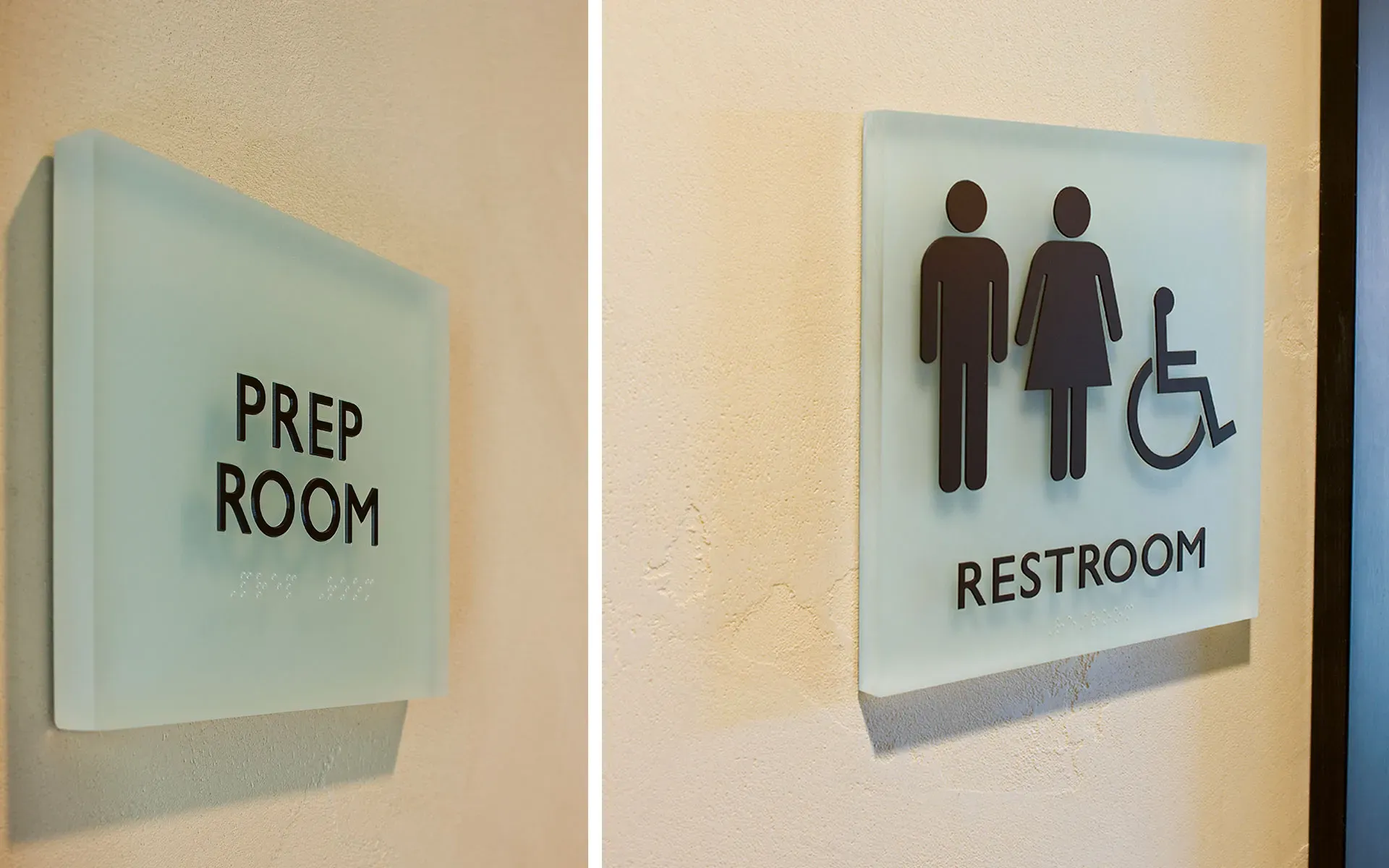 Acrylic Ada signs
